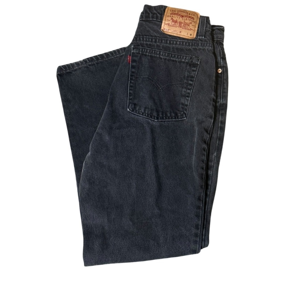 Levi's Women's High-Rise Faded Black Denim Jeans Size 14